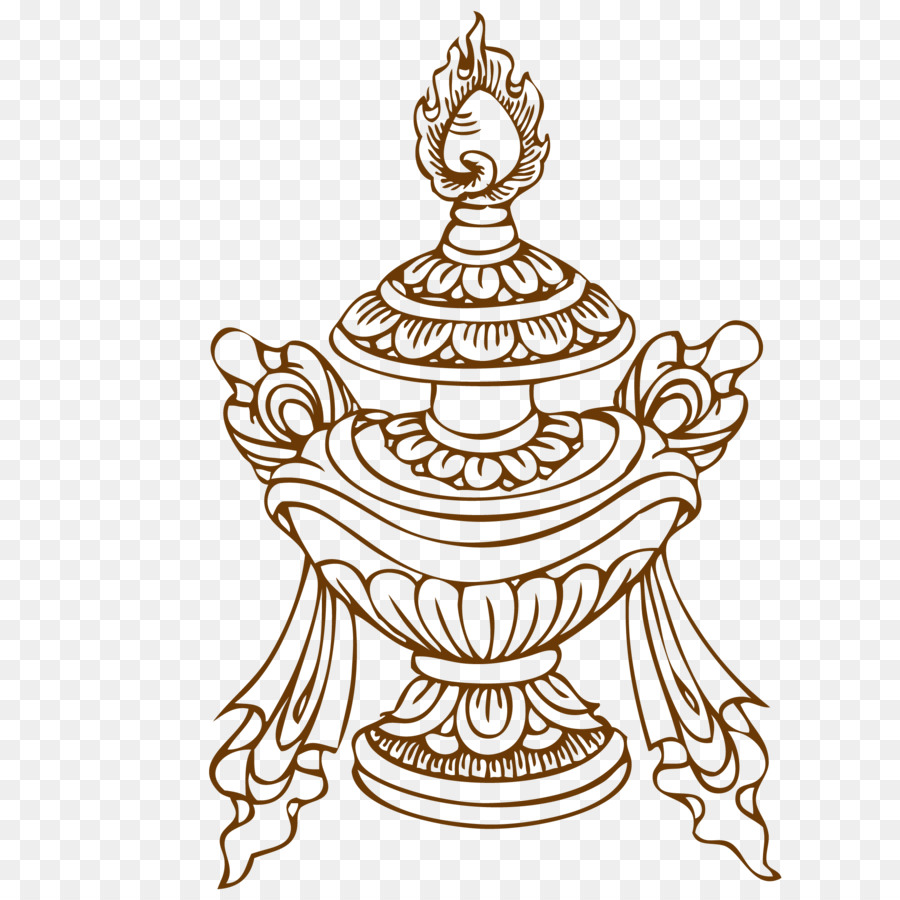 Phật Giáo Chai Phật Ashtamangala - Aquarius bức tranh tường véc tơ liệu