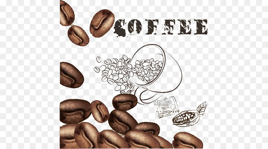Arabischer Kaffee Cafe Coffee bean - Kaffeebohnen und Tasse