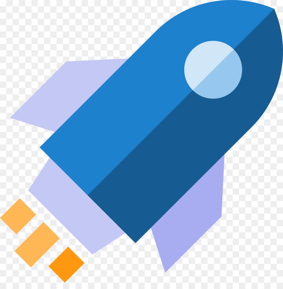 Business-Symbol - Blaue Rakete