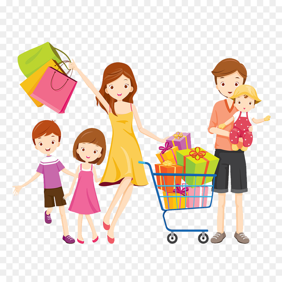 Giỏ hàng mua sắm gia Đình Hoàng gia-miễn phí - Một gia đình 4