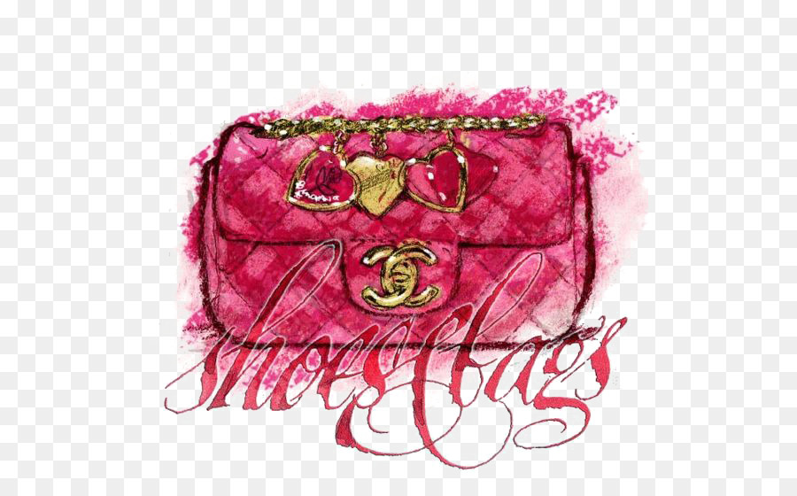 Borsa Chanel Moda illustrazione, Illustrazione - rosa borsa