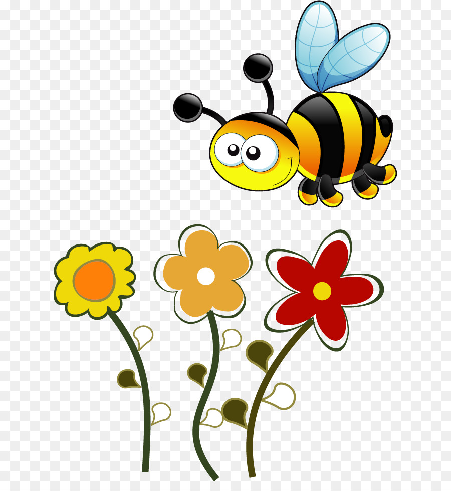 Flowers Clipart Background png is about is about Honey Bee, Bee, Concept, E...