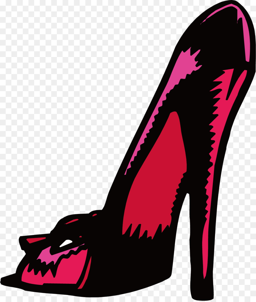 Pantofola Scarpa col tacco Alto calzature Sandalo - La signora vettoriale tacchi alti rosso