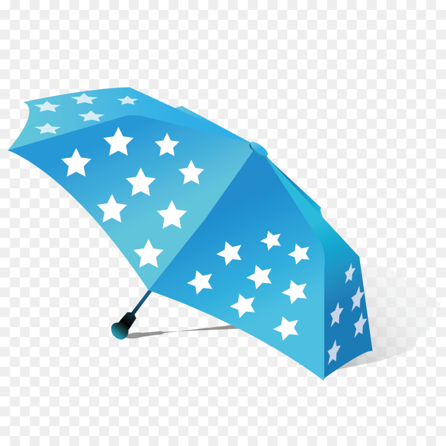 Haushaltswaren Regenschirm - Blauer Regenschirm-Vektor-material