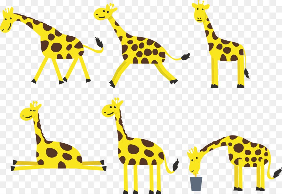 Nord giraffa Cartoon - Giraffa cartoon espressione del vettore