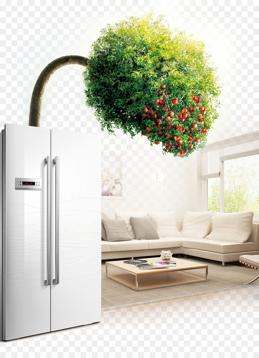 Wohnzimmer-Kühlschrank-Haus - Kreative Werbe-Kühlschrank