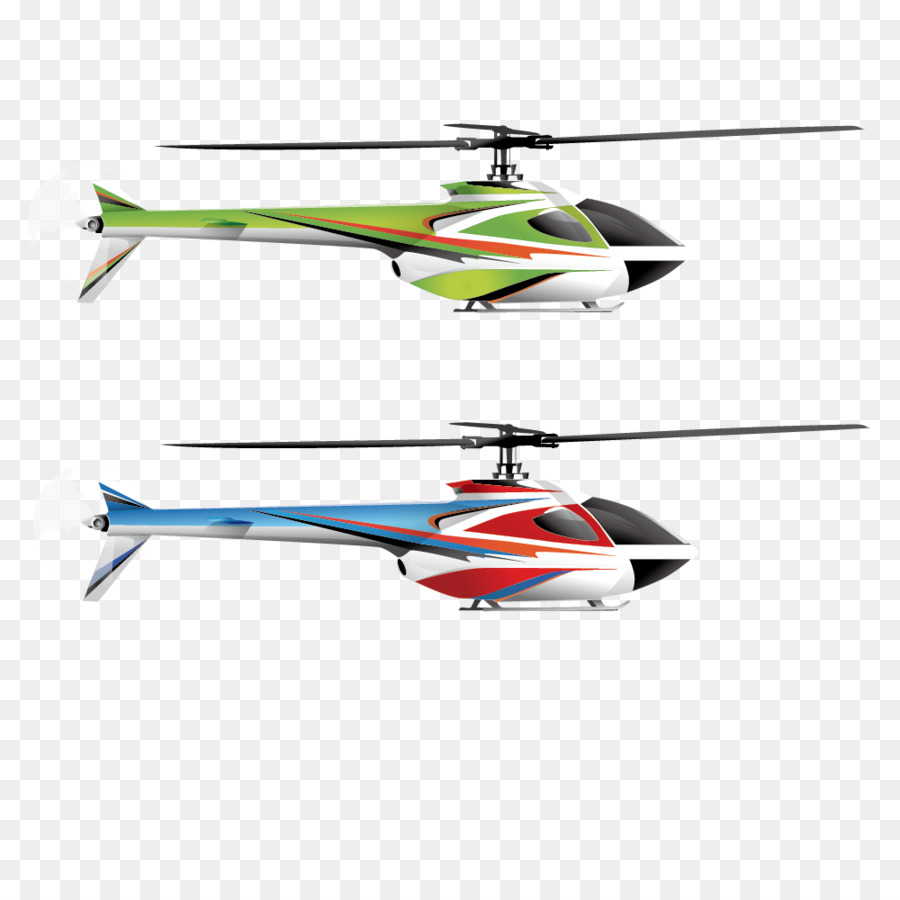 Rotore di elicottero Aereo elicottero radiocomandato - Elicottero di colore vettoriale materiale