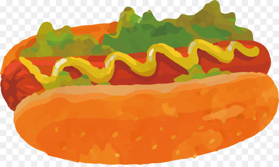 Hot-dog, Hamburger, Wurst, Fast-food-Junk-food - Hot-dog-Brot-Vektor