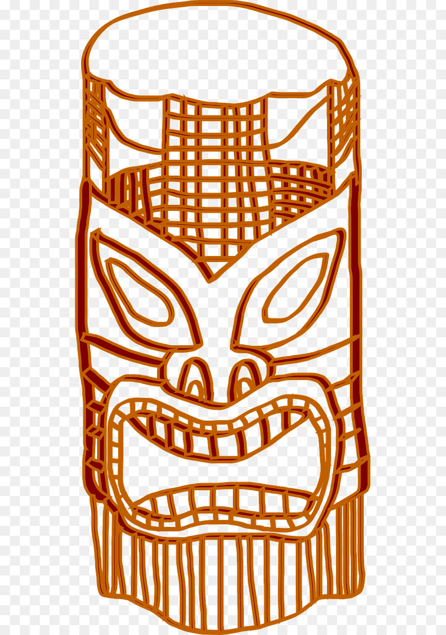Tiki Hawaiano Clip art - Totem colonna