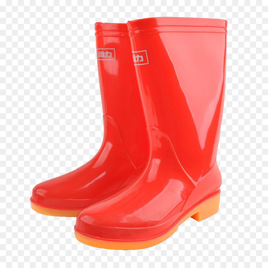 Wellington boot-Schuh-Naturkautschuk - Rote Regen-Stiefel