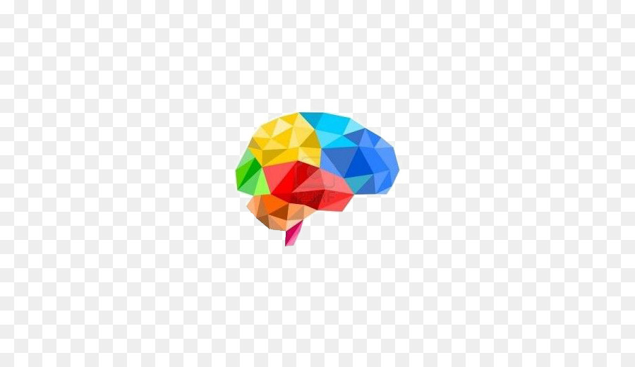 Gehirn 3D-computer-Grafik, Polygon Abbildung - Kreative Gehirn