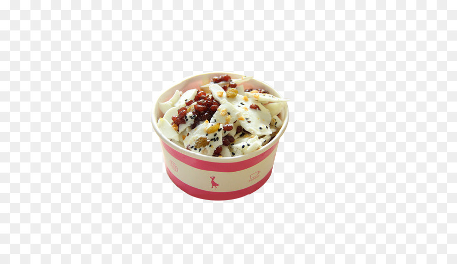 Gebratene Eis, Frozen yogurt, Milch, Pommes Frites - Rote Bohnen gebraten Joghurt