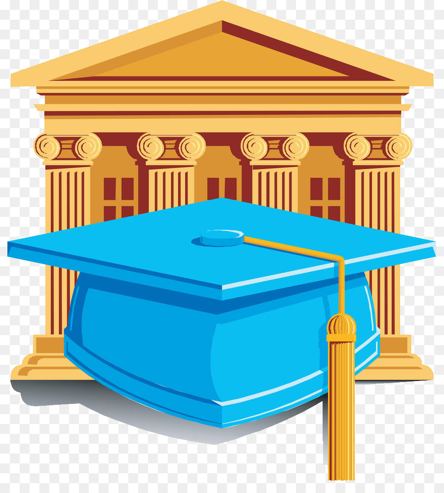 Abschlussfeier Promotion, Gema-freier Akademischer Grad Clip-art - Graduierung blau Arzt cap
