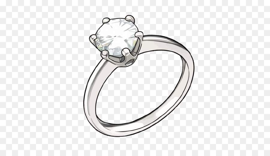 Anello di nozze di Diamante proposta - Vettoriale Anello Con Diamante