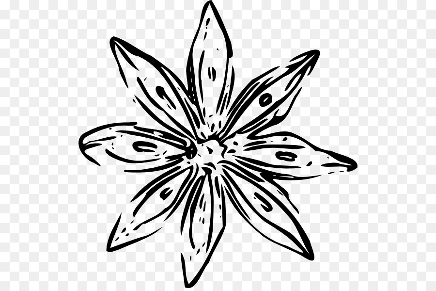 Hoa miễn Phí nội dung Clip nghệ thuật - hoa màu đen và trắng phác thảo
