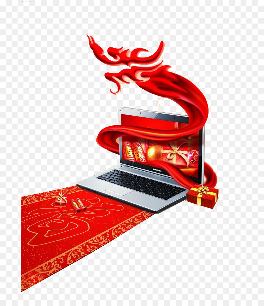 Chinese New Year, Trung quốc rồng áp Phích - Chinese New Year quảng cáo máy tính xách tay