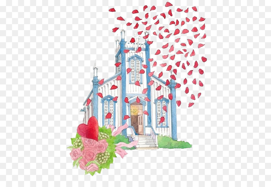 Kirche Blume Download-Illustration - Wallfahrt der Kirche