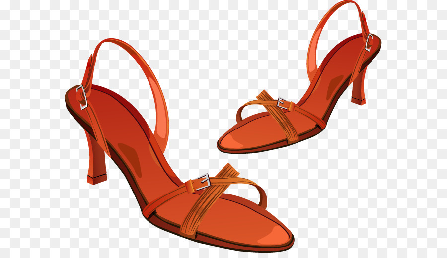 Sandale Schuh - Orange Sandalen
