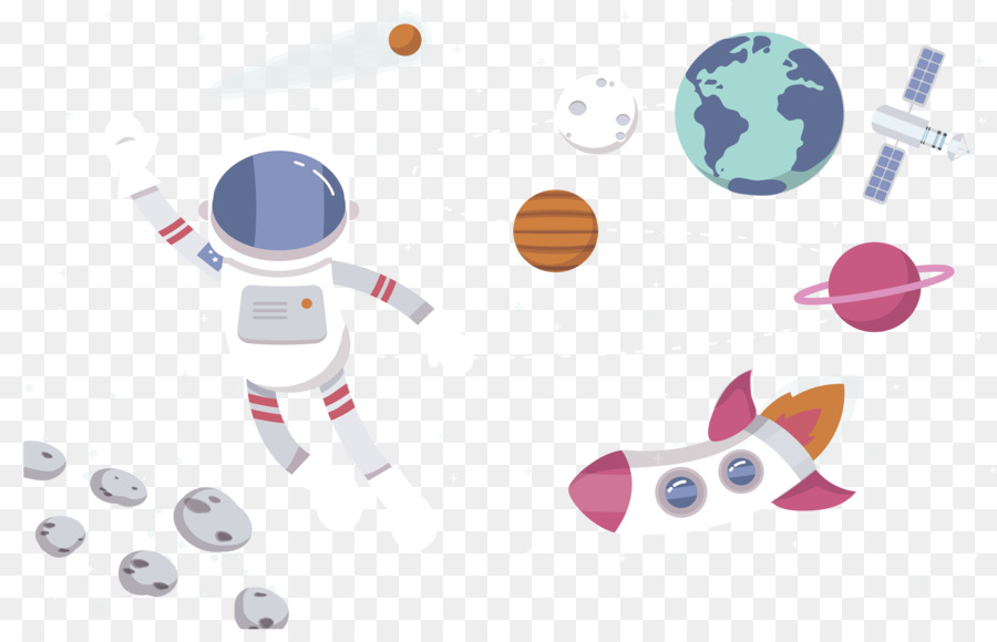 Astronaut Grafik-design-Raumschiff - Astronauten an Bord eines Raumschiffs
