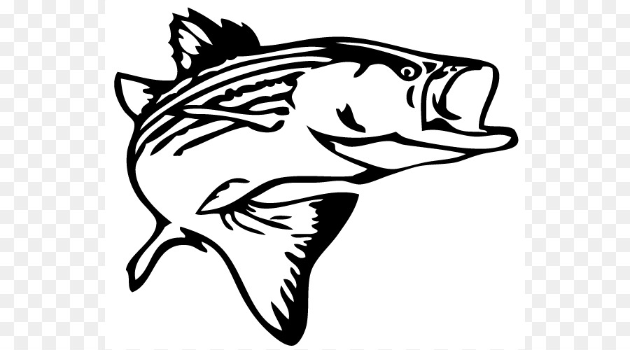 Striped bass fishing Aufkleber-clipart - Bass Springen Cliparts