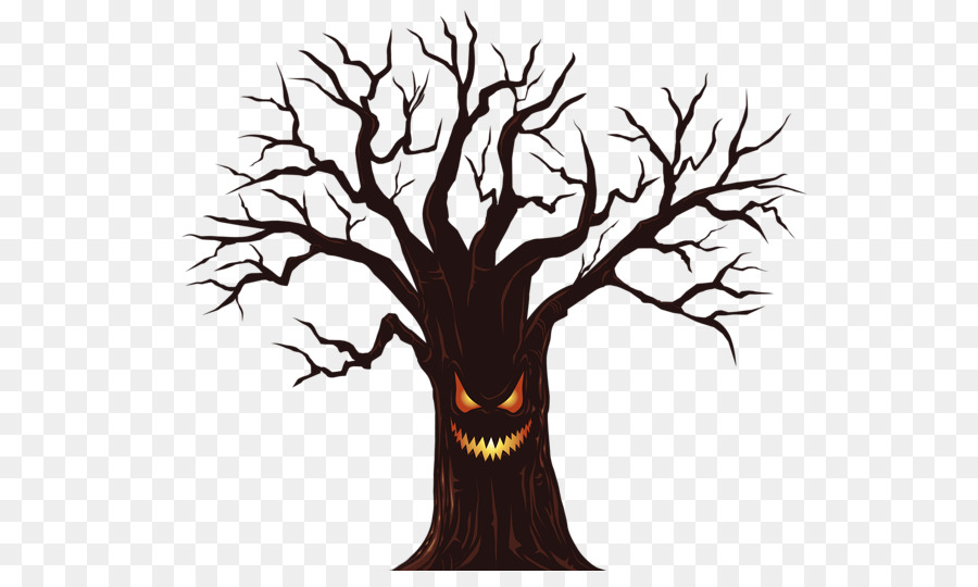 Halloween-Wunsch-Gruß-Karte-clipart - Halloween-Horror-tote Baum material