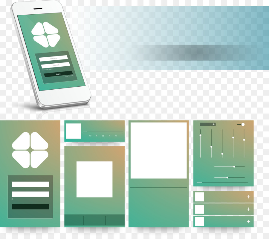 App mobile per grafica con smartphone - Bianco smartphone APP introduzione layout immagini