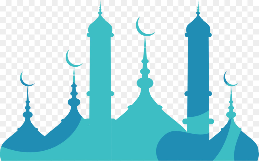 Medina Rabi al-awwal calendario Islamico 12 Rabiulawal - Blu dipinto Chiesa di Eid al Fitr