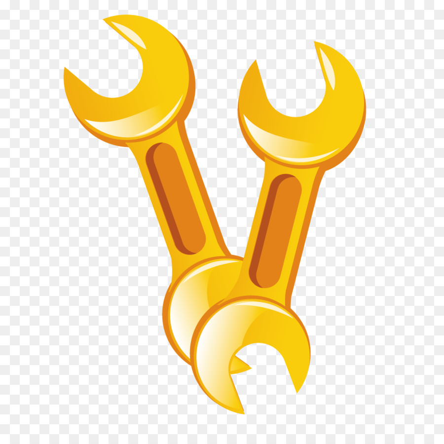 Schraubenschlüssel Hex-Schlüssel Drehmoment - Gelbe Schraubenschlüssel, Vektor-material