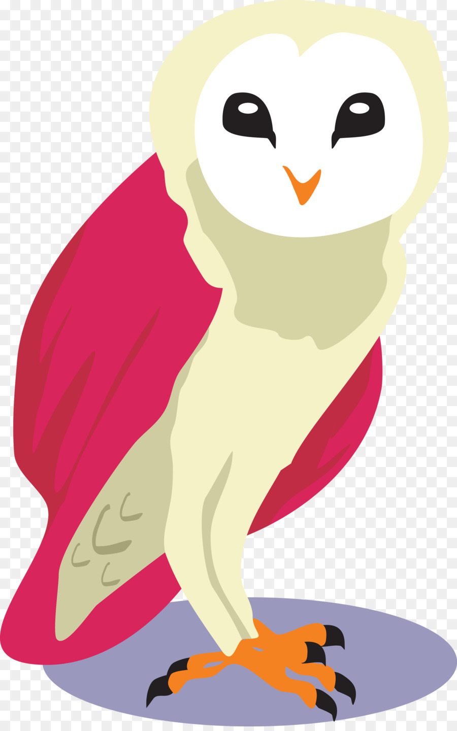Cú con Chim Clip nghệ thuật - Red Owl Véc Tơ
