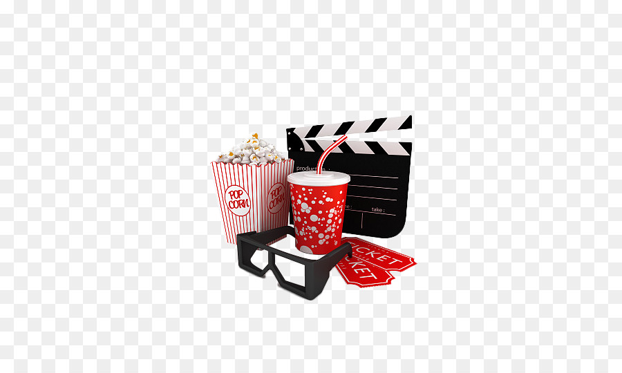 Outdoor-Kino Film Ticket Clapperboard - Dieser cartoon Marke Cola popcorn