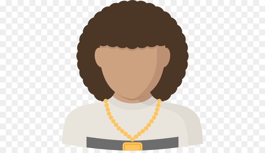 Scalable Vector Graphics Icon - Frau lockiges Haar