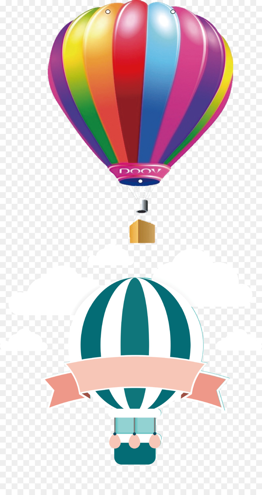 Cesto Della Mongolfiera Illustrazione - Il paracadute è splendidamente decorate e ben modellato