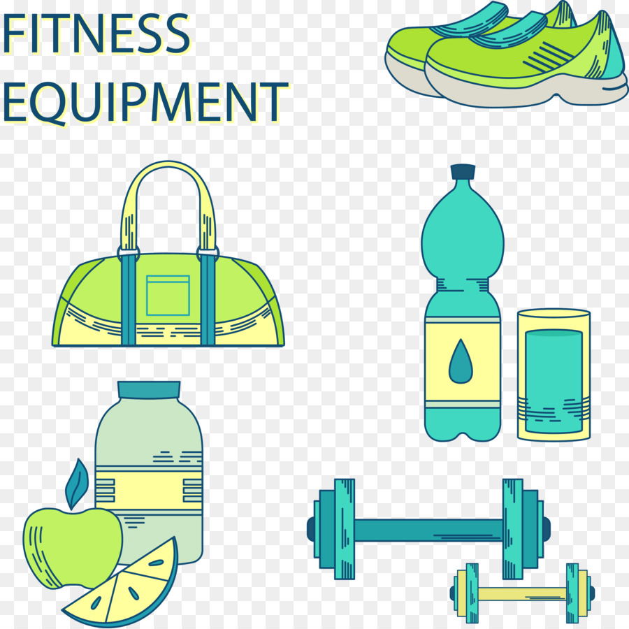 Clipart - Fitness-Ausrüstung essentials