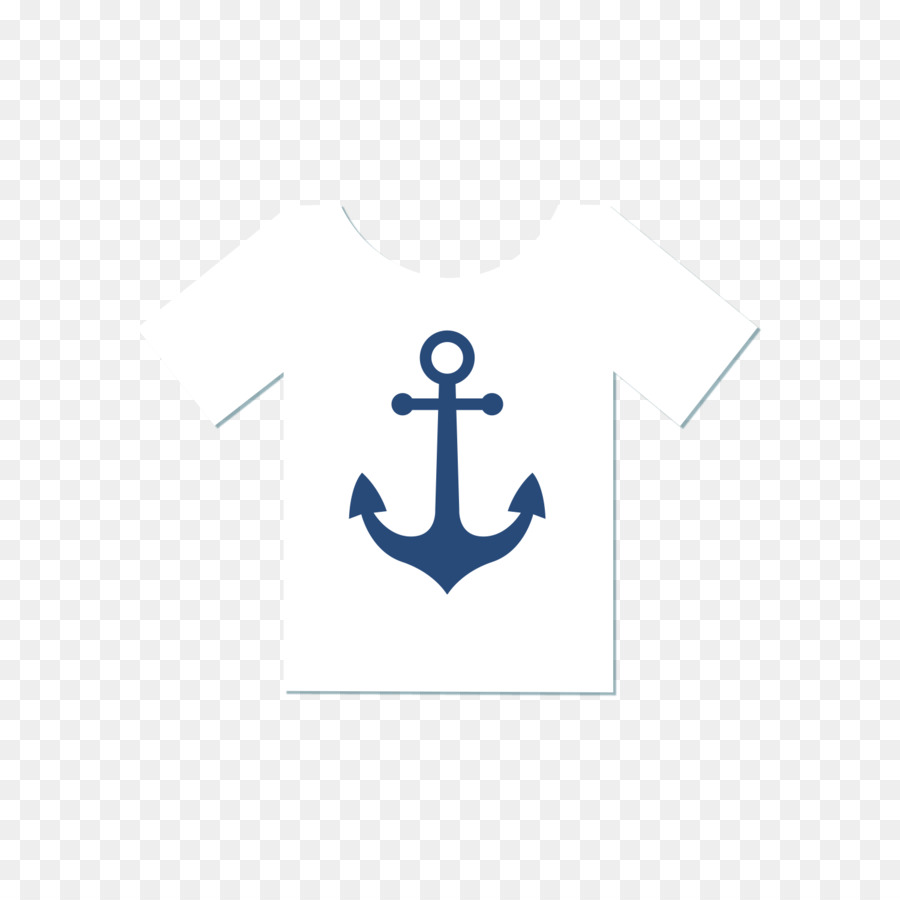 Blu Marca Tote bag Logo - Di ancoraggio, decorato con il bianco manica corta