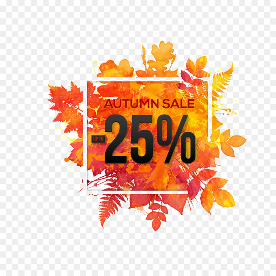 Herbst Verkauf Poster Royalty-free - Farbige Blätter im Herbst
