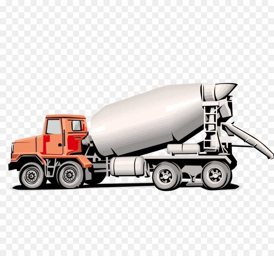 Betonmischer Ready-mix concrete Truck Schwere Ausrüstung - Vektor-realistische Mischung von sand Maschine