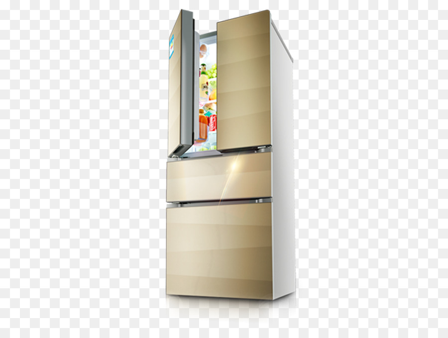 Kühlschrank Haushaltsgerät, Congelador - Champagner halb offene vier-Tür Kühlschrank