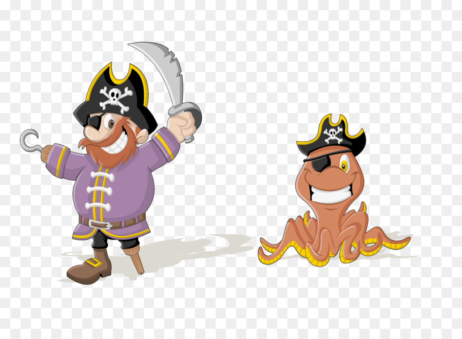 Piraterie Zeichnung Clip art - Vektor-cartoon-pirate material