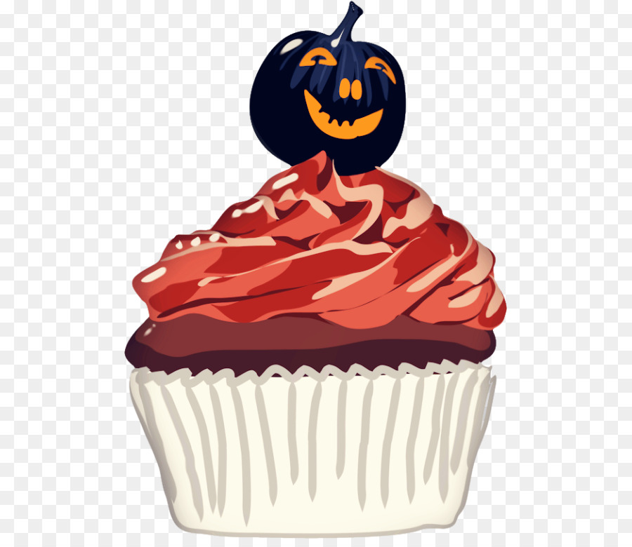 Halloween Cupcake Torte Hochzeit Einladung clipart - Kreative Kürbis-Gesicht