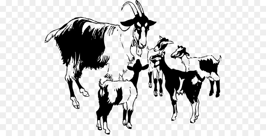 Boer-Ziege-Black Bengal-Ziegen-clipart - Herde Cliparts