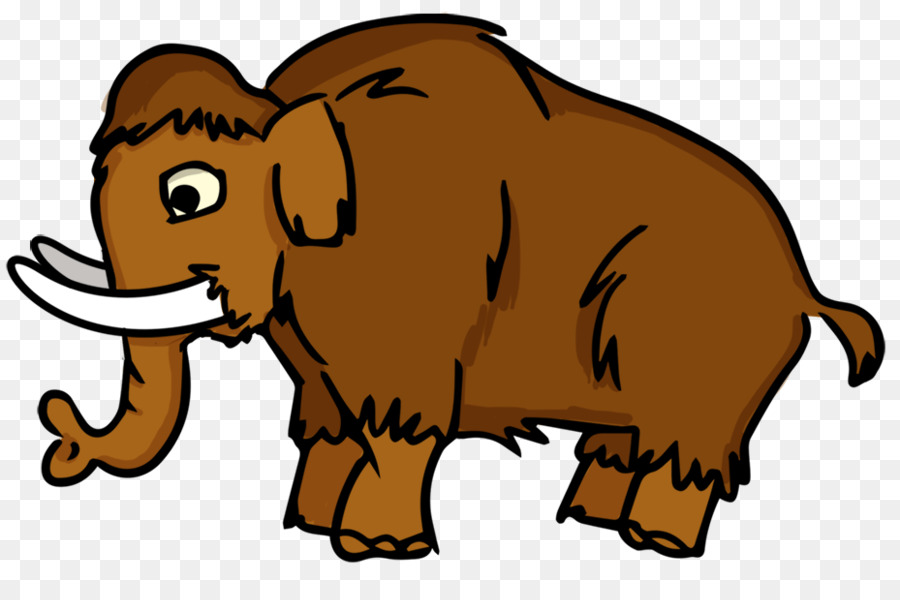 Wolliges Mammut-Zeichnung-Cartoon-Clip-art - Ausgestorben Cliparts