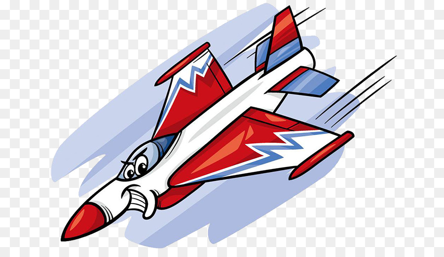 Flugzeug-Cartoon-Jet-Flugzeug-Illustration - Raumschiff