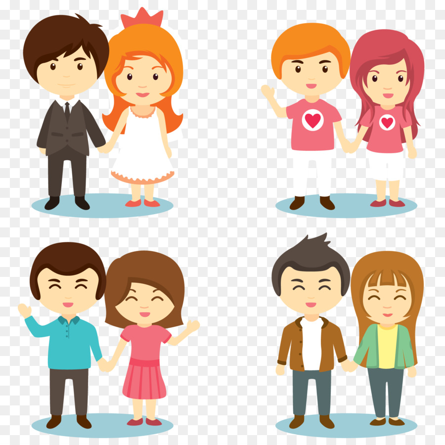Couple Love Cartoon png download - 1800*1800 - Free Transparent Couple png  Download. - CleanPNG / KissPNG
