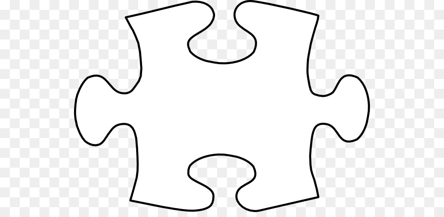 Puzzle, Tangram-Vorlage clipart - Große Puzzle-Stück-Vorlage