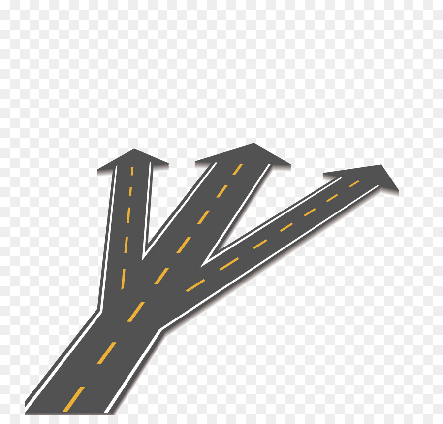 La strada Autostrada Scaricare Clip art - Vettore di Tre forcella