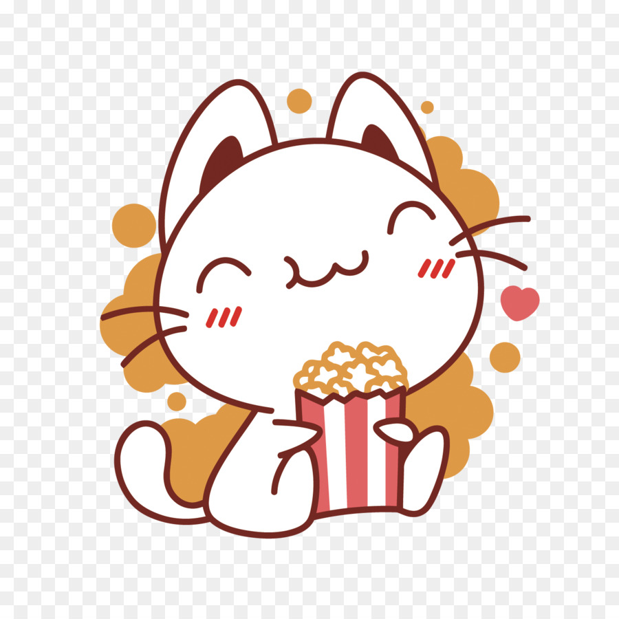Coca-Cola E Popcorn Mangiare Snack - Vettore a mangiare popcorn gattino