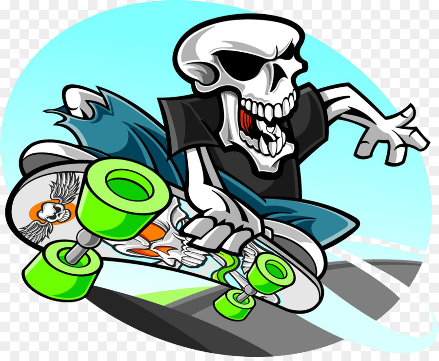 Skateboarding Menschliche Skelett Abbildung - Skull Skateboard