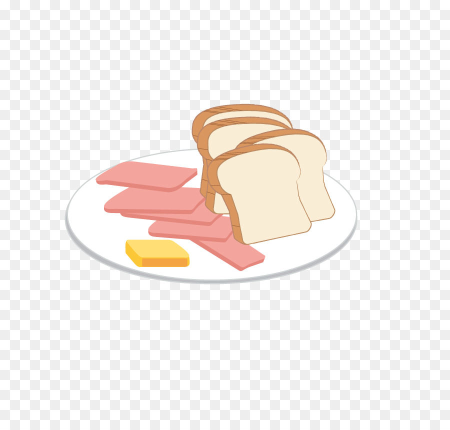 Eiscreme-Kegel-Schinken-sandwich - Vektor-Schinken-sandwich