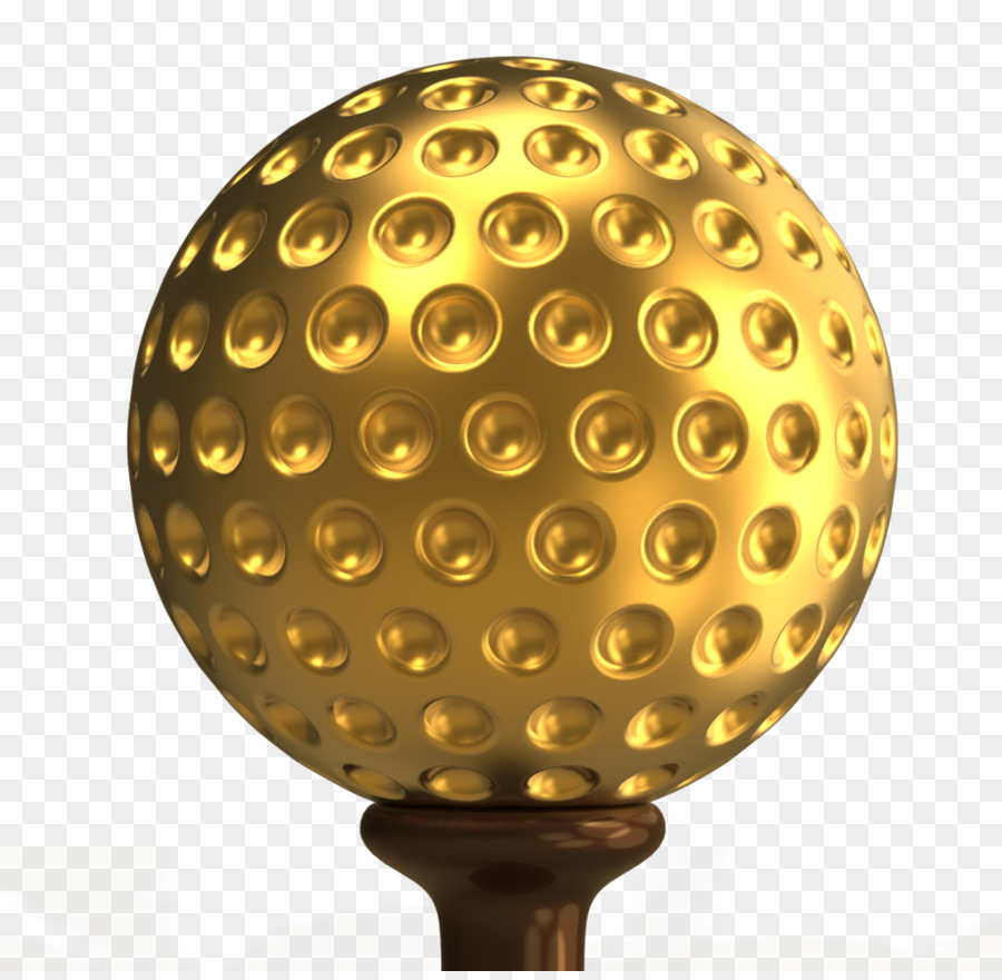 Golf ball 3D-computer-Grafik - Gold-golf