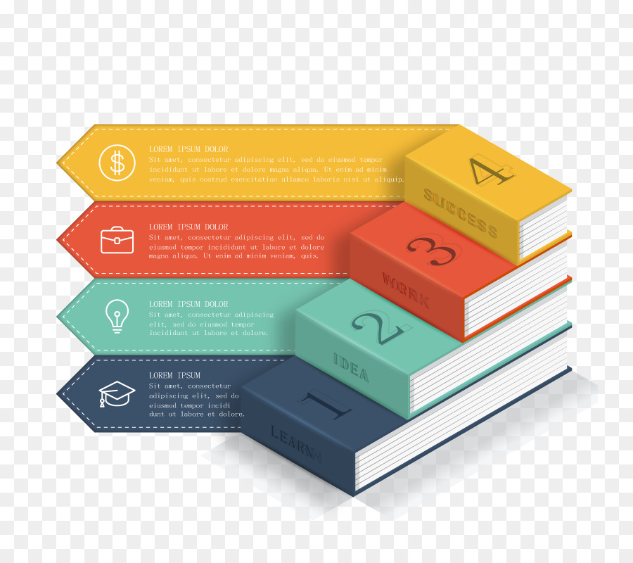 Buch-Vorlage Infografik Seite - Vektor-Bücher ladder